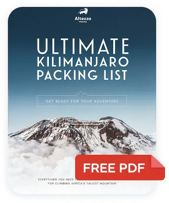 Saņemiet Kilimandžāro ekipējuma sarakstu PDF formātā